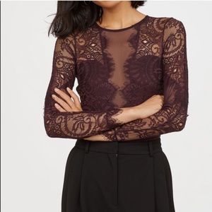 NWOT H&M Lace Bodysuit 0